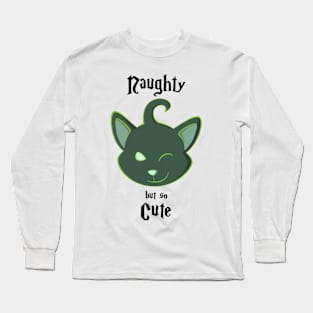 Naughty but so cute - black Long Sleeve T-Shirt